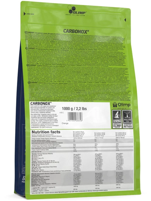 Olimp Sport Nutrition Изотоник спортивный в порошке Carbo Nox 1000 г, Грейпфрут, 1 кг, фото 2