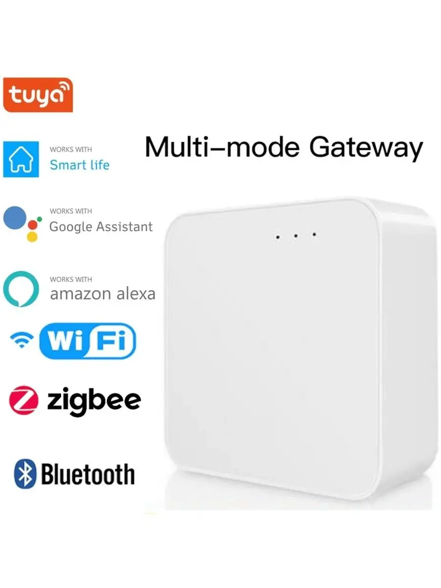 Шлюз Tuya Wi-Fi, ZigBee 3.0, Bluetooth 5 Tuya 122151252 купить в  интернет-магазине Wildberries