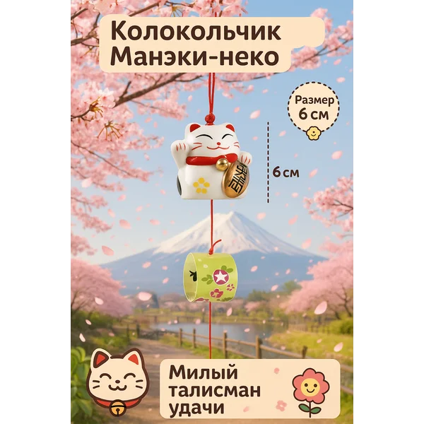 Манэки-неко колокольчик