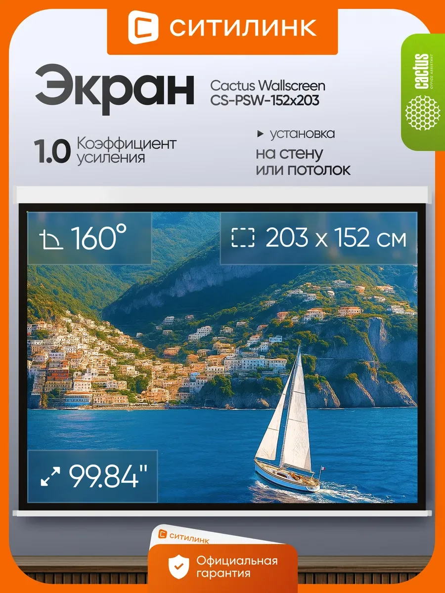 Экран CS-PSW-152x203 настенно-потолочный