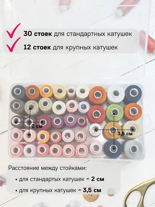 AVD BOX Органайзер для хранения ниток прозрачный, вариант, фото 4