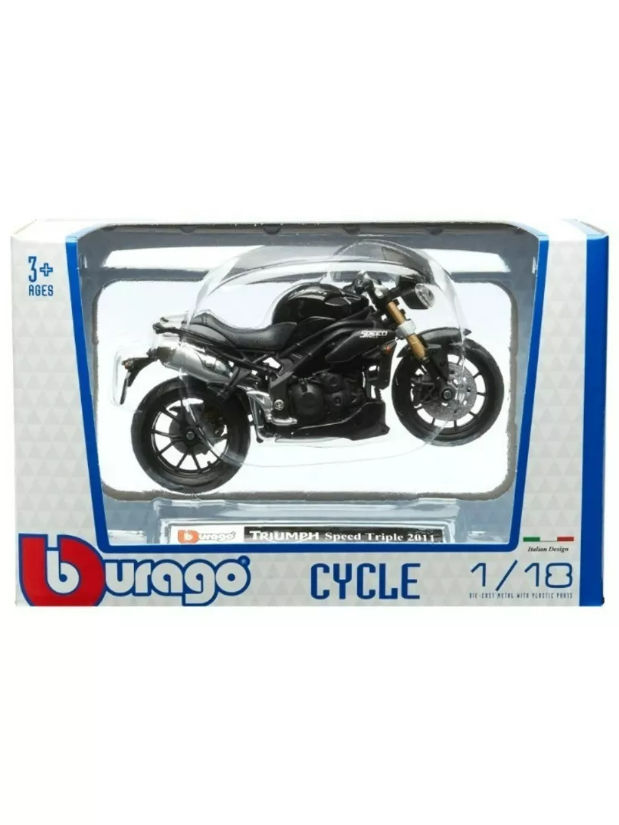 Мотоцикл 1:18 Triumph Speed Triple 2011 Bburago 122618080 купить за 1 555 ₽  в интернет-магазине Wildberries