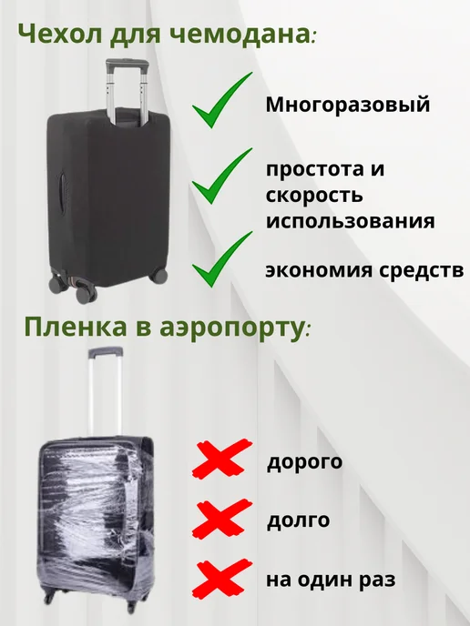 CasesXXX Чехол для чемодана М плотный износостойкий, вариант, фото 5
