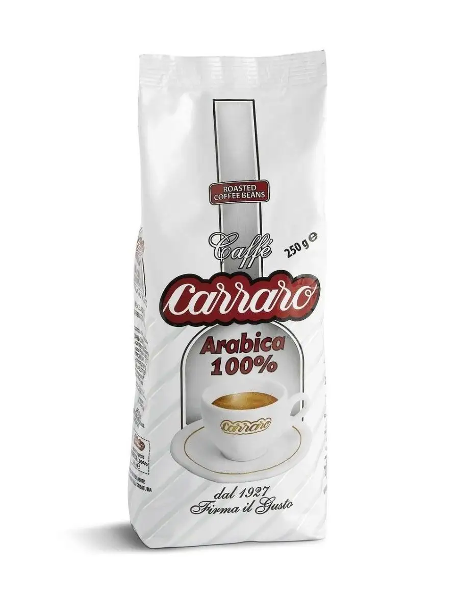 Кофе Carraro Arabica 100 % Арабика зерно 250 г. CARRARO 122836836 купить за  859 ₽ в интернет-магазине Wildberries