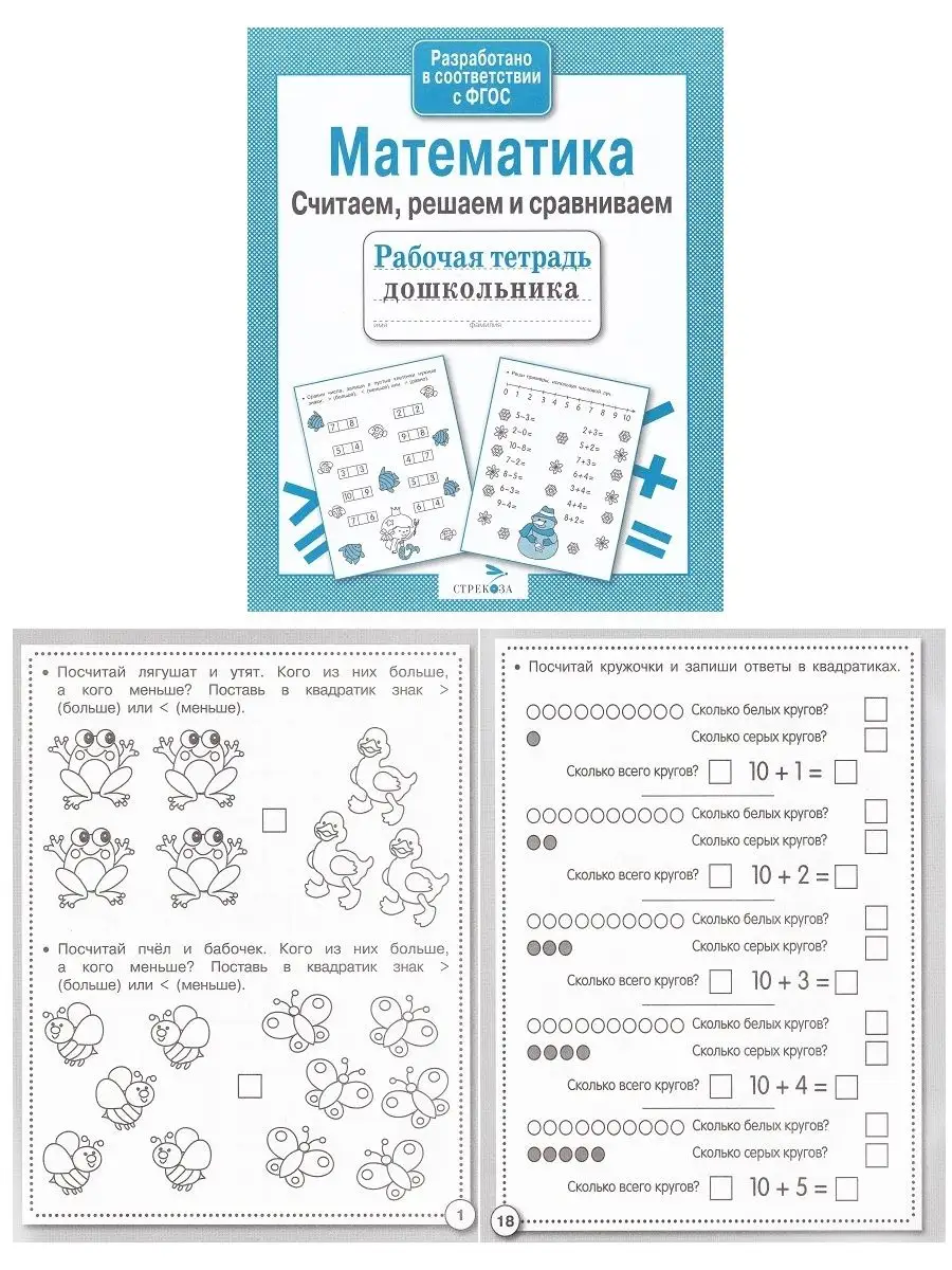 Рабочие тетради дошкольника (4 тетради) Издательство Стрекоза 122883930  купить за 410 ₽ в интернет-магазине Wildberries