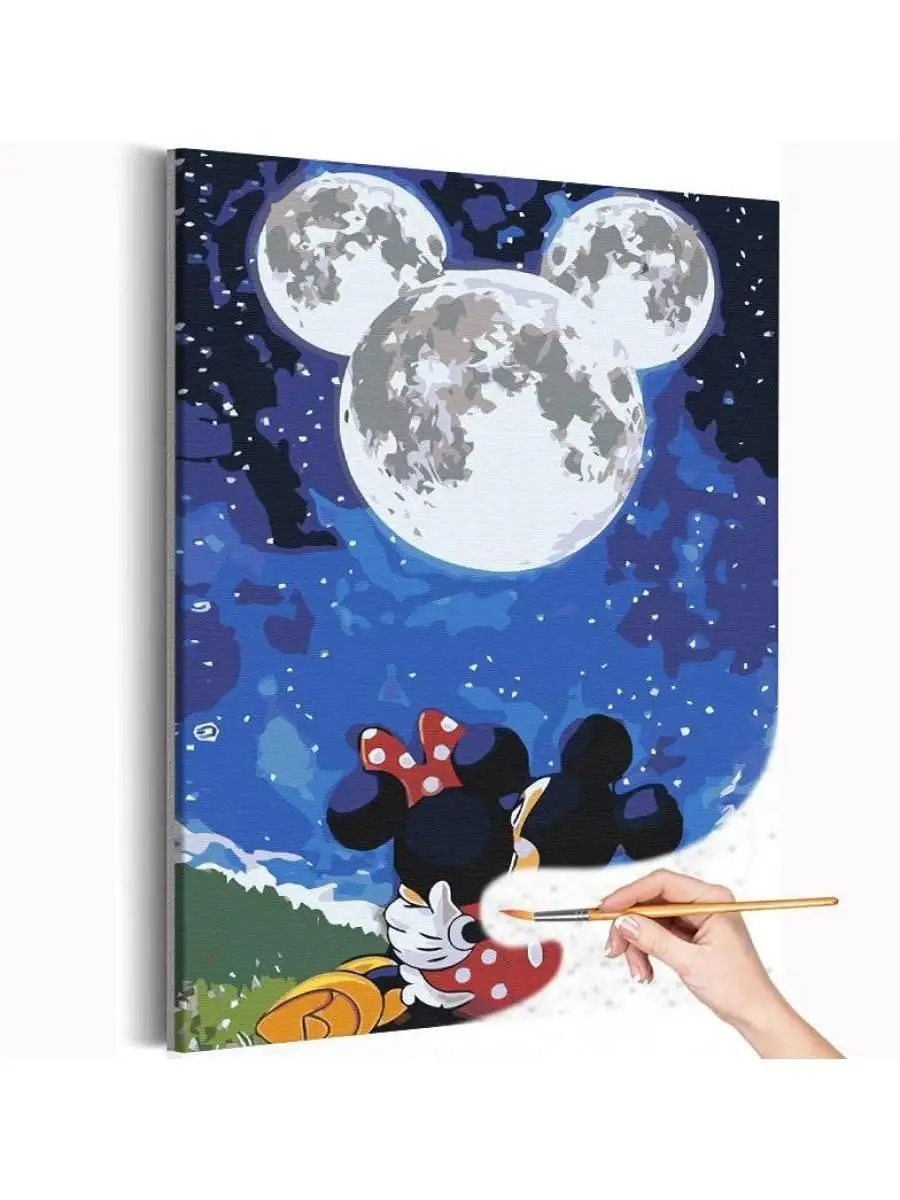 Микки Маус Луна Mickey Mouse картина по номерам 40х50 Живопись по номерам  122896074 купить за 450 ₽ в интернет-магазине Wildberries