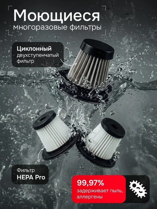 PROKVEL Автомобильный пылесос от прикуривателя мощный, белый, фото 7