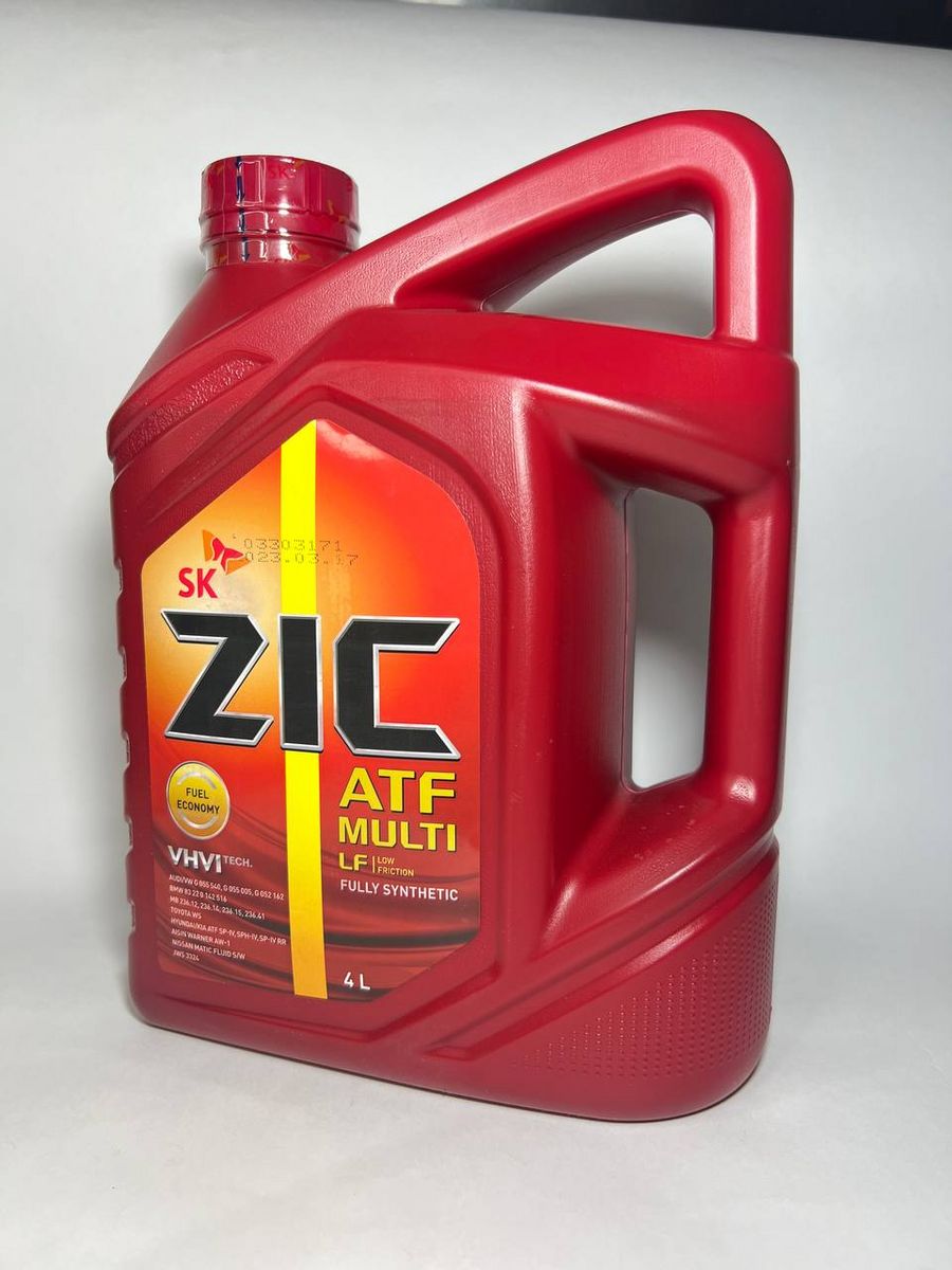 Zic atf multi купить. Зик АТФ Мульти. ZIC ATF Multi LF цвет. 162665 ZIC ZIC ATF Multi LF 4l жидкость гидравлич для АКПП. ZIC LF допуски.