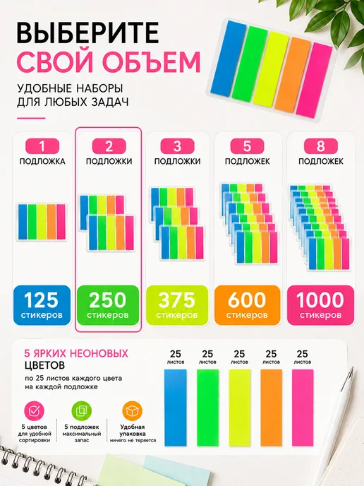 Printstick Стикеры закладки для книг, синий, фото 3