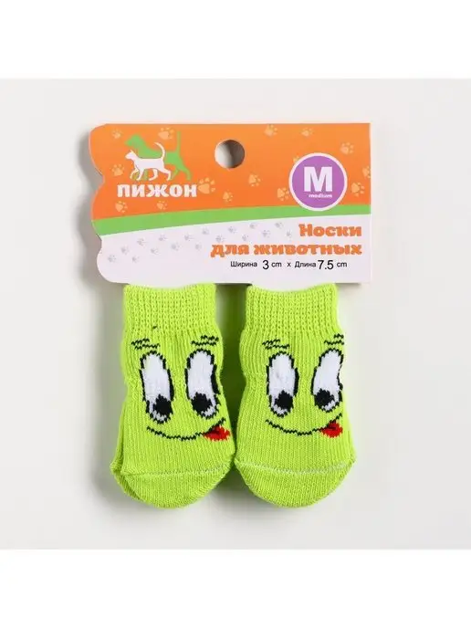 Пижон Носки для собак и кошек нескользящие L, зеленый, фото 5