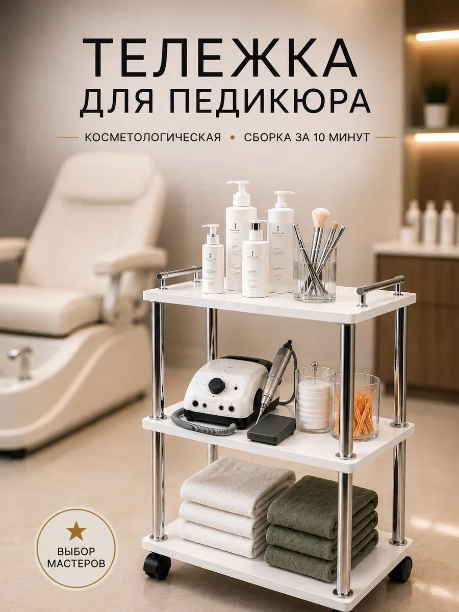 Тележка косметологическая этажерка для педикюра