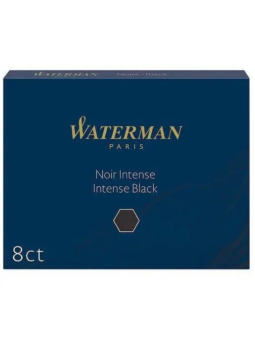Waterman Картридж для ручки перьевой, черный