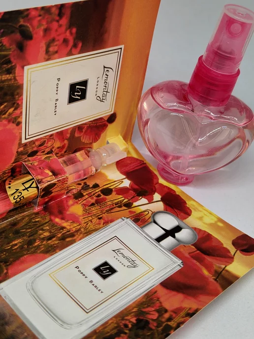 Lemontay 135 Духи poppy barley cologne. Миниатюра 25мл + пробник 3 мл, 25 мл, 3 мл, фото 5