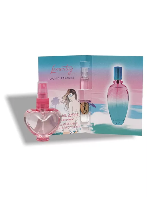 Lemontay 520 Духи pacific paradise. Миниатюра 25 мл + пробник 3 мл, 25 мл, 3 мл