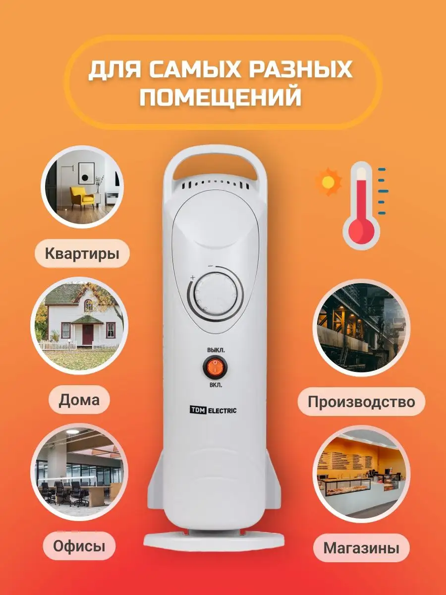 Электрообогреватель маленький обогреватель в комнату розетку TDMElectric  123805667 купить за 3 627 ₽ в интернет-магазине Wildberries