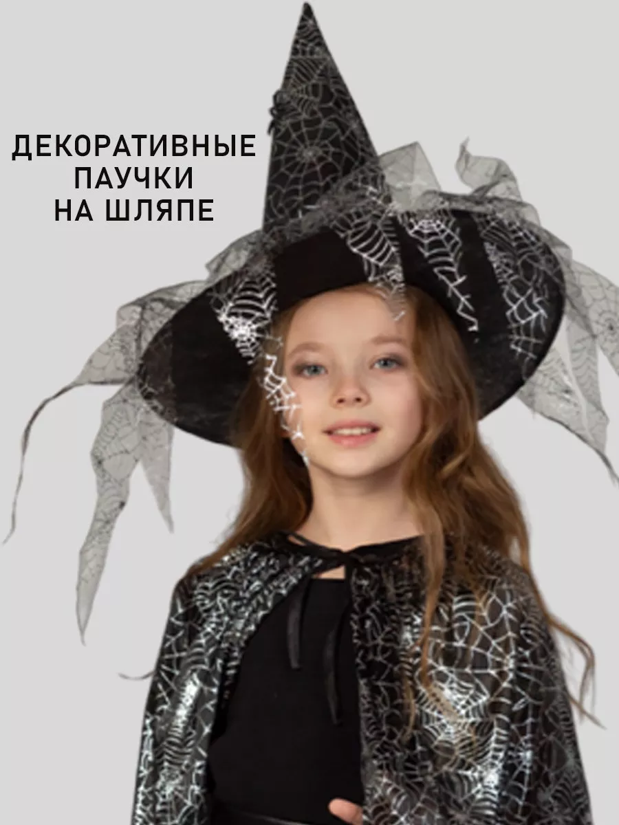 Шляпа ведьмы для собак и кошек PartyBoo - Halloween hat, M black - KS