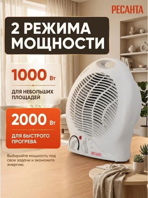 Тепловентилятор напольный для дома электрический ТВС-2 — фото 3