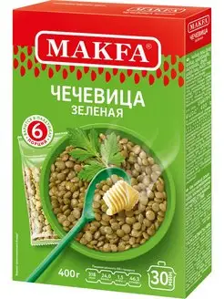 Чечевица зеленая 400 г MAKFA 124001816 купить за 127 ₽ в интернет-магазине Wildberries