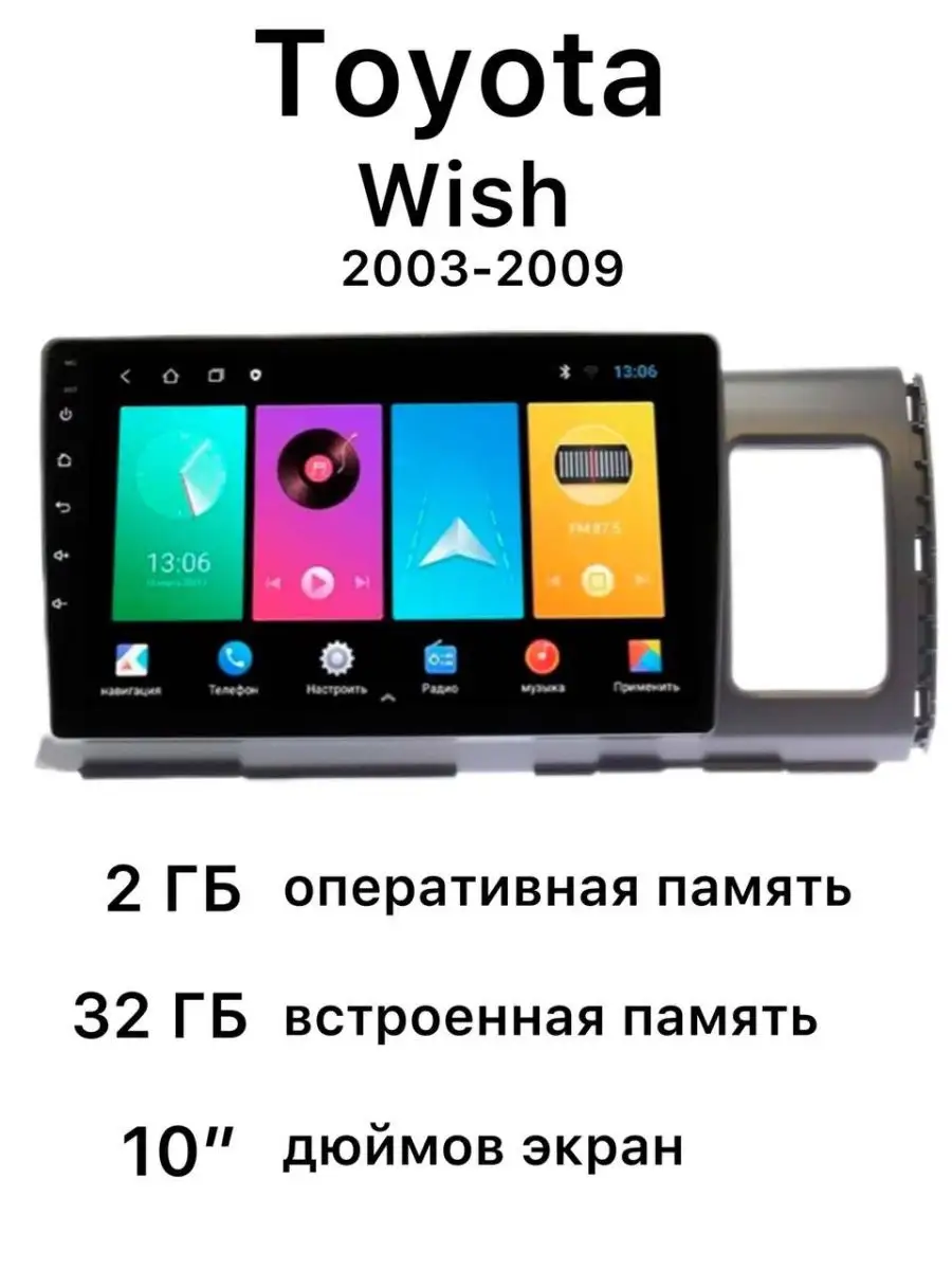 Штатная магнитола Toyota Wish 2003-2009 SALES POINT 124415264 купить за 8  255 ₽ в интернет-магазине Wildberries