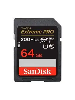 Карта памяти SDXC 64GB Extreme Pro UHS-I Sandisk 124587344 купить за 1 929 ₽ в интернет-магазине Wildberries