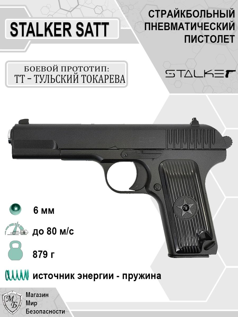 Пневматический пистолет Тульский Токарев TT STALKER 124600037 купить за 2  084 ₽ в интернет-магазине Wildberries