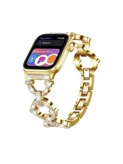 Ремешок кружки Apple Watch 42/44/45мм золотой Zizou 124638620 купить за 582 ₽ в интернет-магазине Wildberries