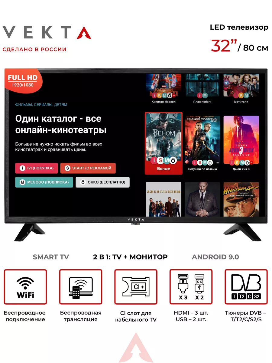 Телевизор Smart tv LD-32SF4850BS 32