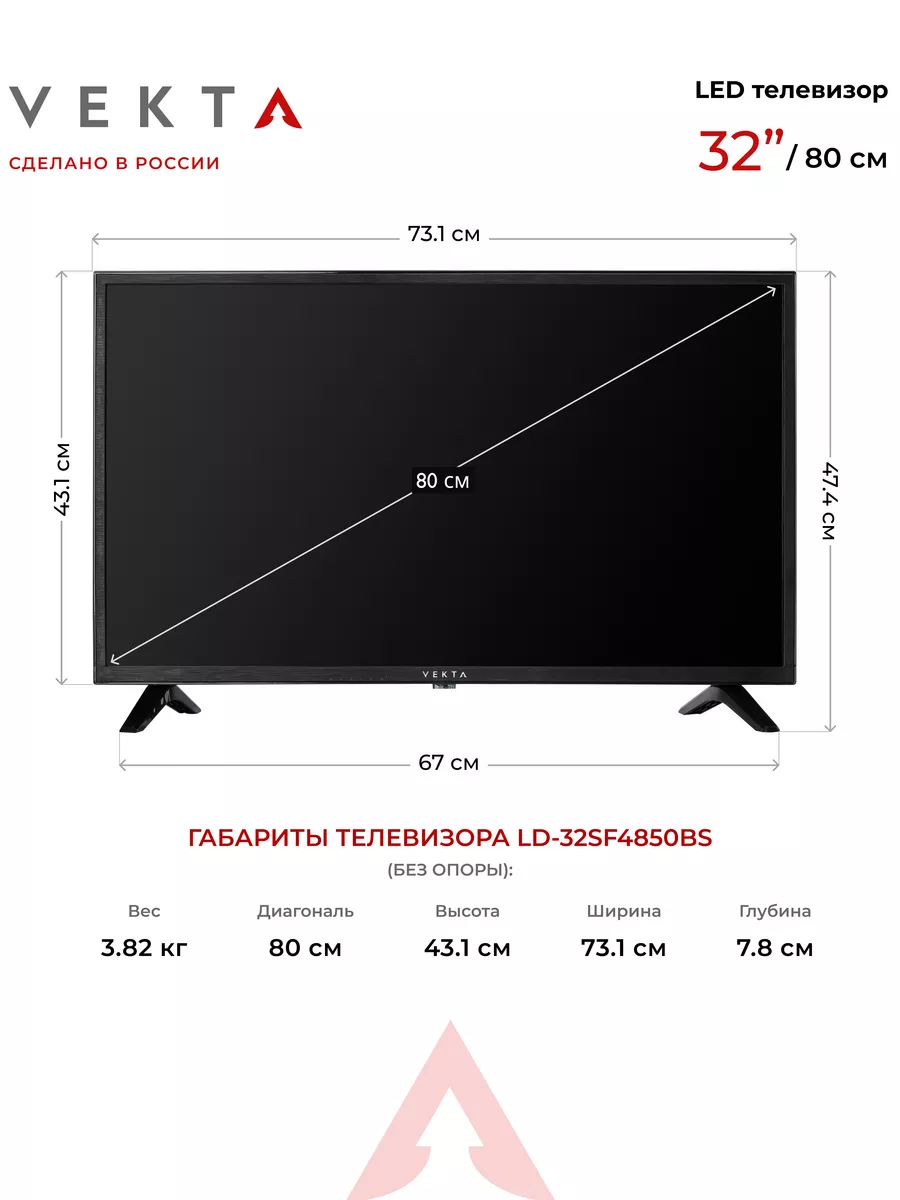 Телевизор смарт LD-32SF4850BS 32