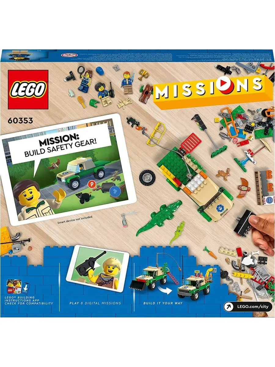 60353 Миссии по спасению диких животных LEGO 124834386 купить за 2 388 ₽ в  интернет-магазине Wildberries