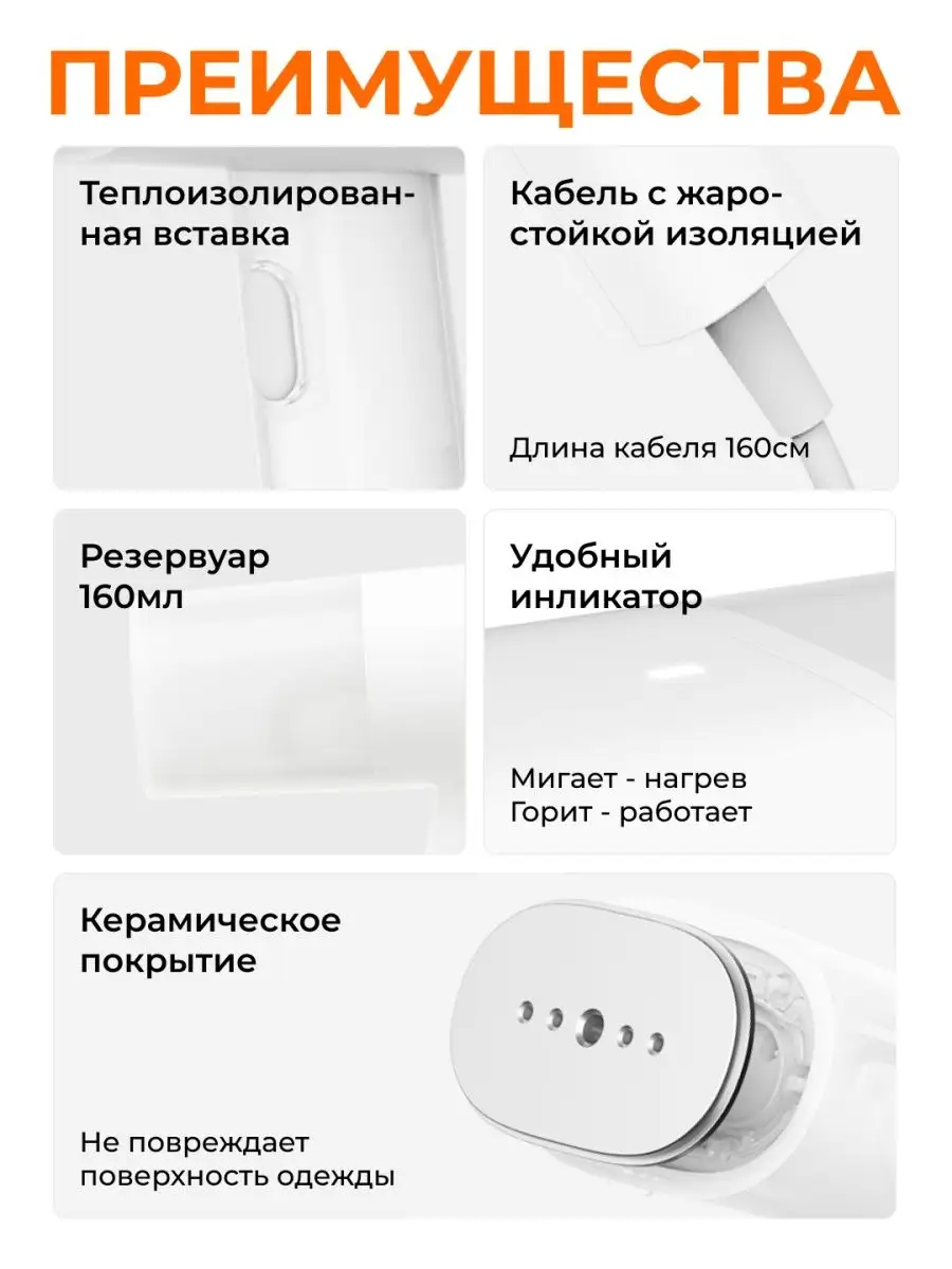 Отпариватель ручной для одежды утюг Lofan Экосистема Xiaomi Xiaomi  124869362 купить за 1 879 ₽ в интернет-магазине Wildberries