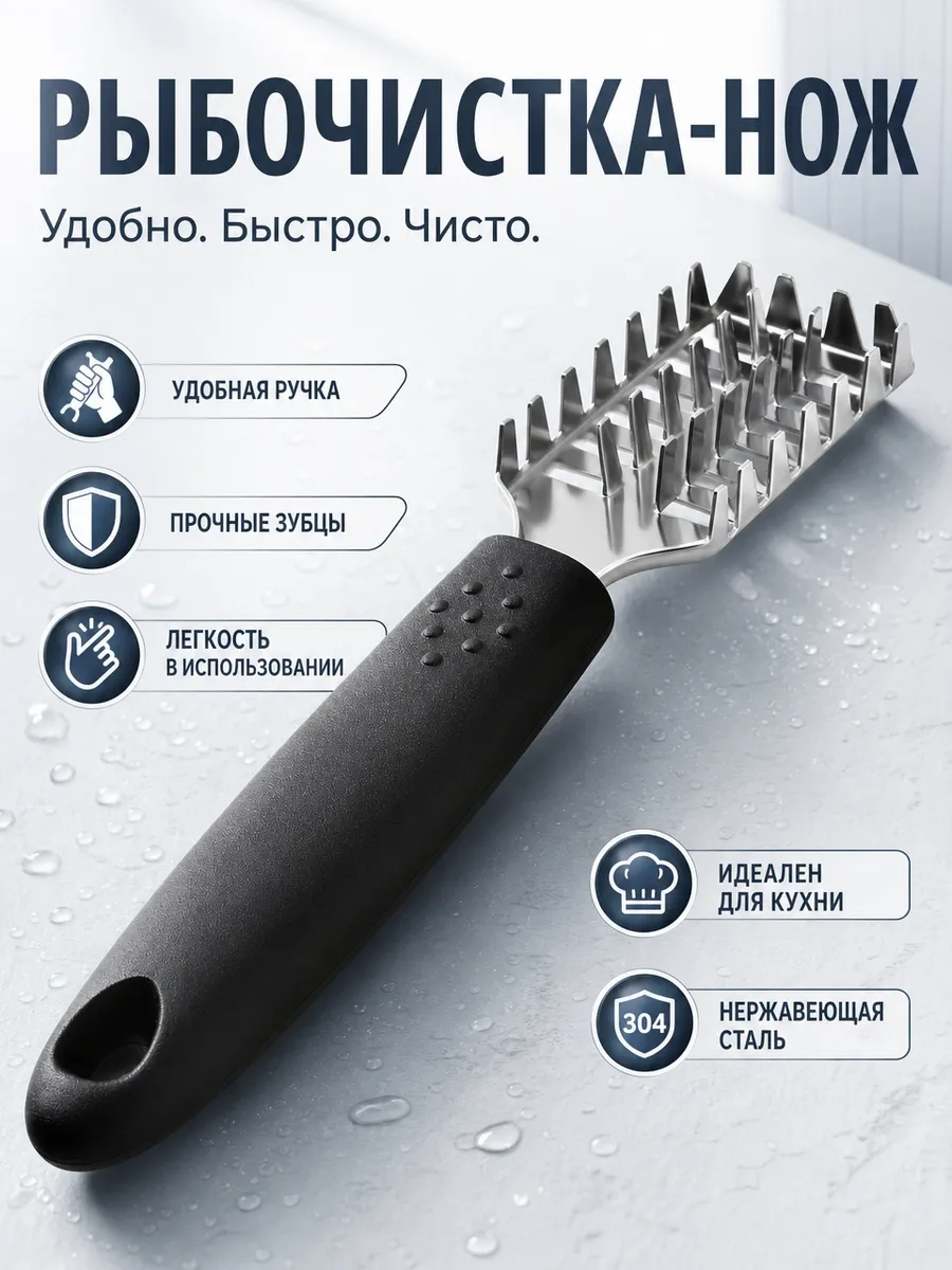 Рыбочистка - нож - скребок для чистки рыбы