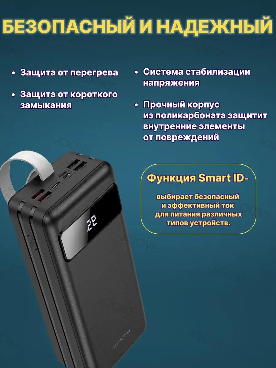 Power Bank внешний аккумулятор 80000 mAh с быстрой зарядкой Borofone  125005734 купить за 2 906 ₽ в интернет-магазине Wildberries