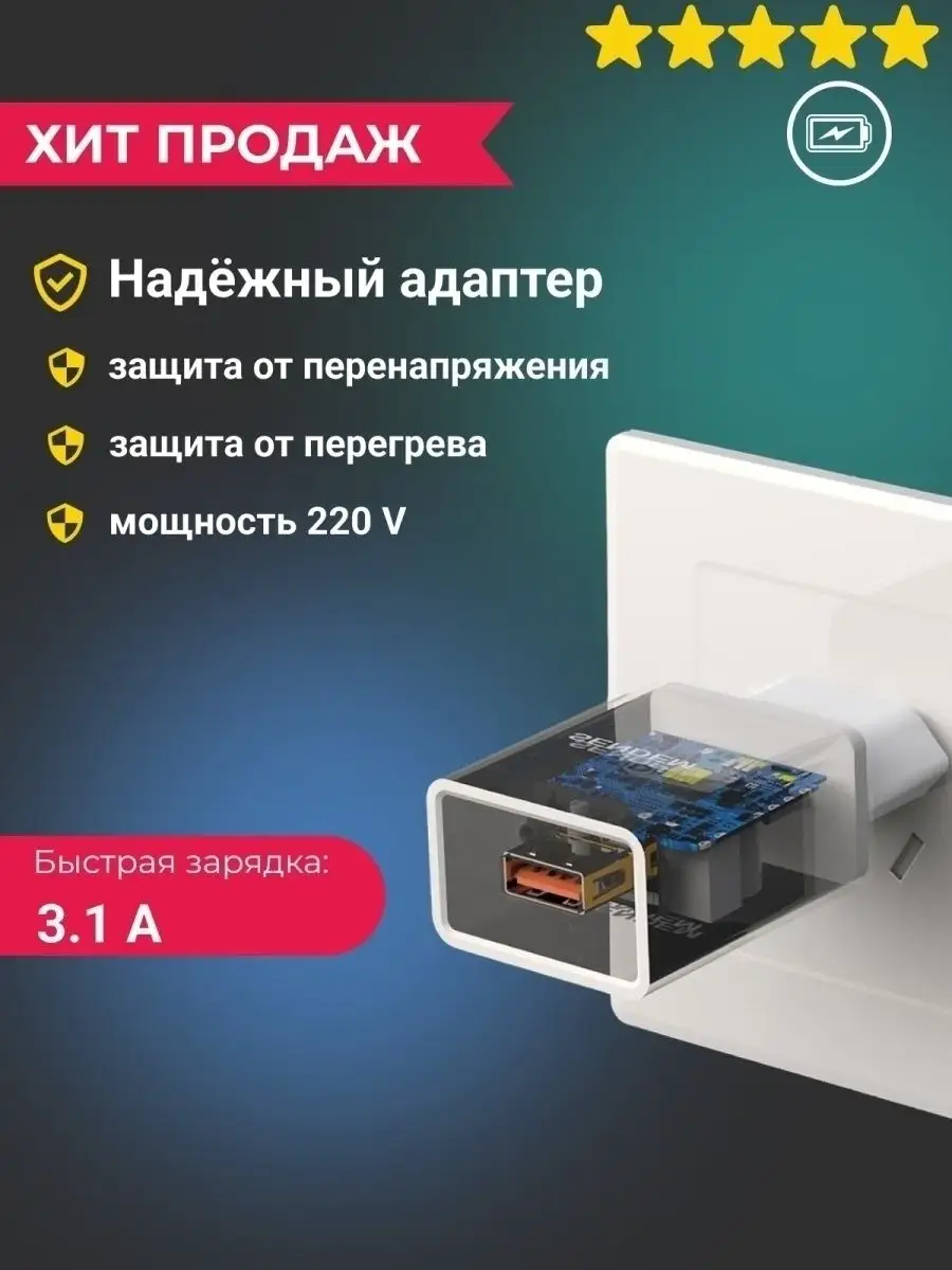 Адаптер, блок, зарядное устройство быстрой зарядки телефона Adapters  125033066 купить за 1 123 ? в интернет-магазине Wildberries