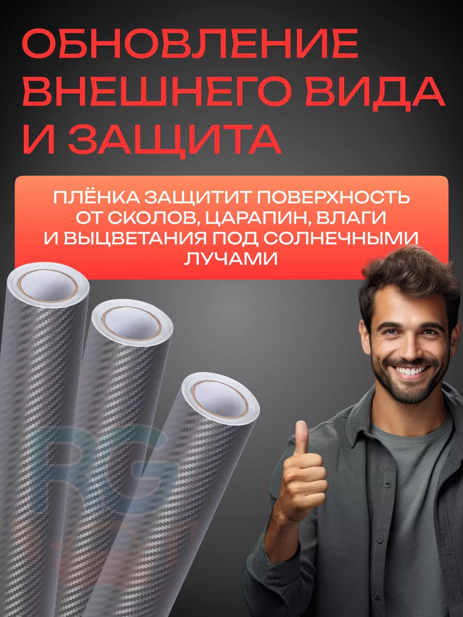 Пленка самоклеящаяся 3D карбон 30х152см Reton Group 125168668 купить за 371  ₽ в интернет-магазине Wildberries