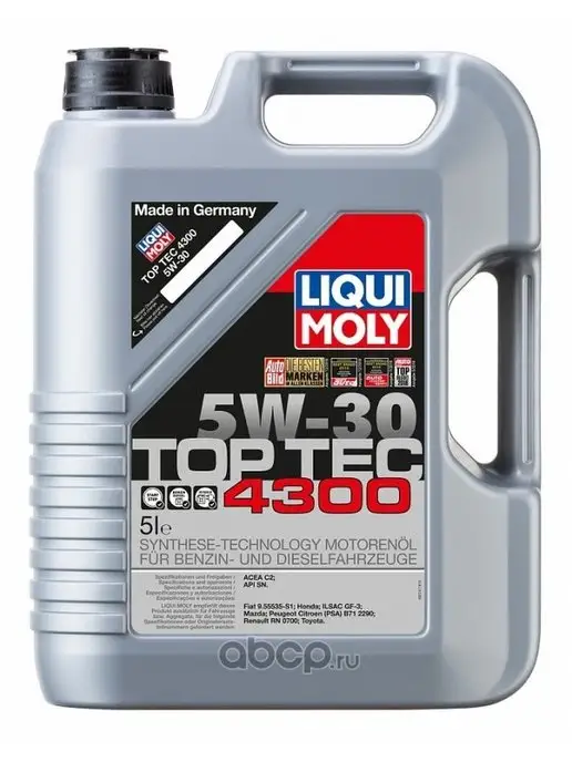 Liqui Moly Масло моторное Ликви Моли Top Tec 4300 5W-30 5л