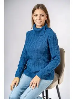 Джемпер вязаный с хомутом ANRI knitwear 125830614 купить за 914 ₽ в интернет-магазине Wildberries