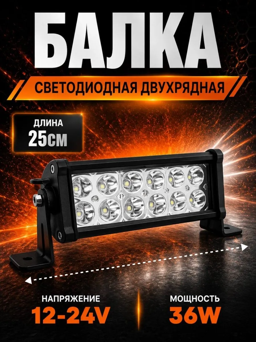 Противотуманная фара, балка светодиодная