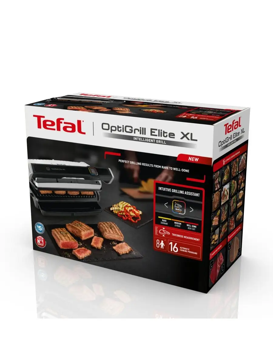 Электрогриль Tefal Optigrill Elite XL GC760D30 Tefal 125977700 купить за 28  961 ₽ в интернет-магазине Wildberries