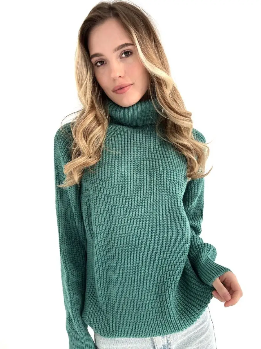 Вязаный свитер туника (платье свитер) цвета марсала