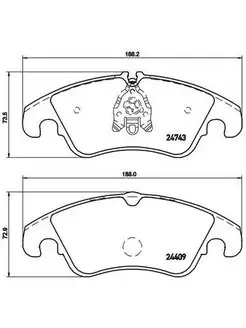 Комплект тормозных колодок, 2474381 Brembo 126118708 купить за 13 392 ₽ в интернет-магазине Wildberries