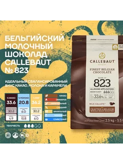 Бельгийский молочный шоколад 823 Каллебаут (8*2,5 кг) Callebaut 126711065 купить за 36 358 ₽ в интернет-магазине Wildberries