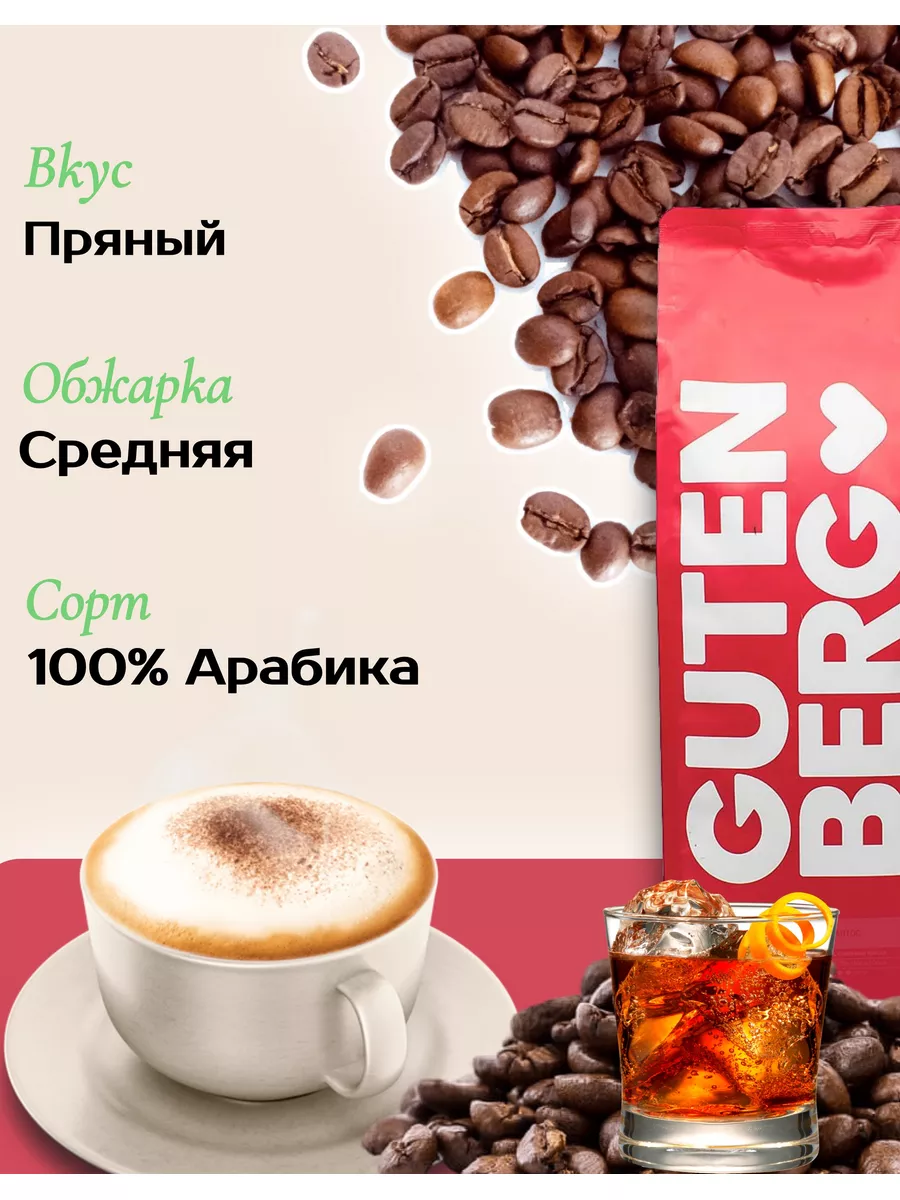 Купить Кофе Гутенберг В Зернах