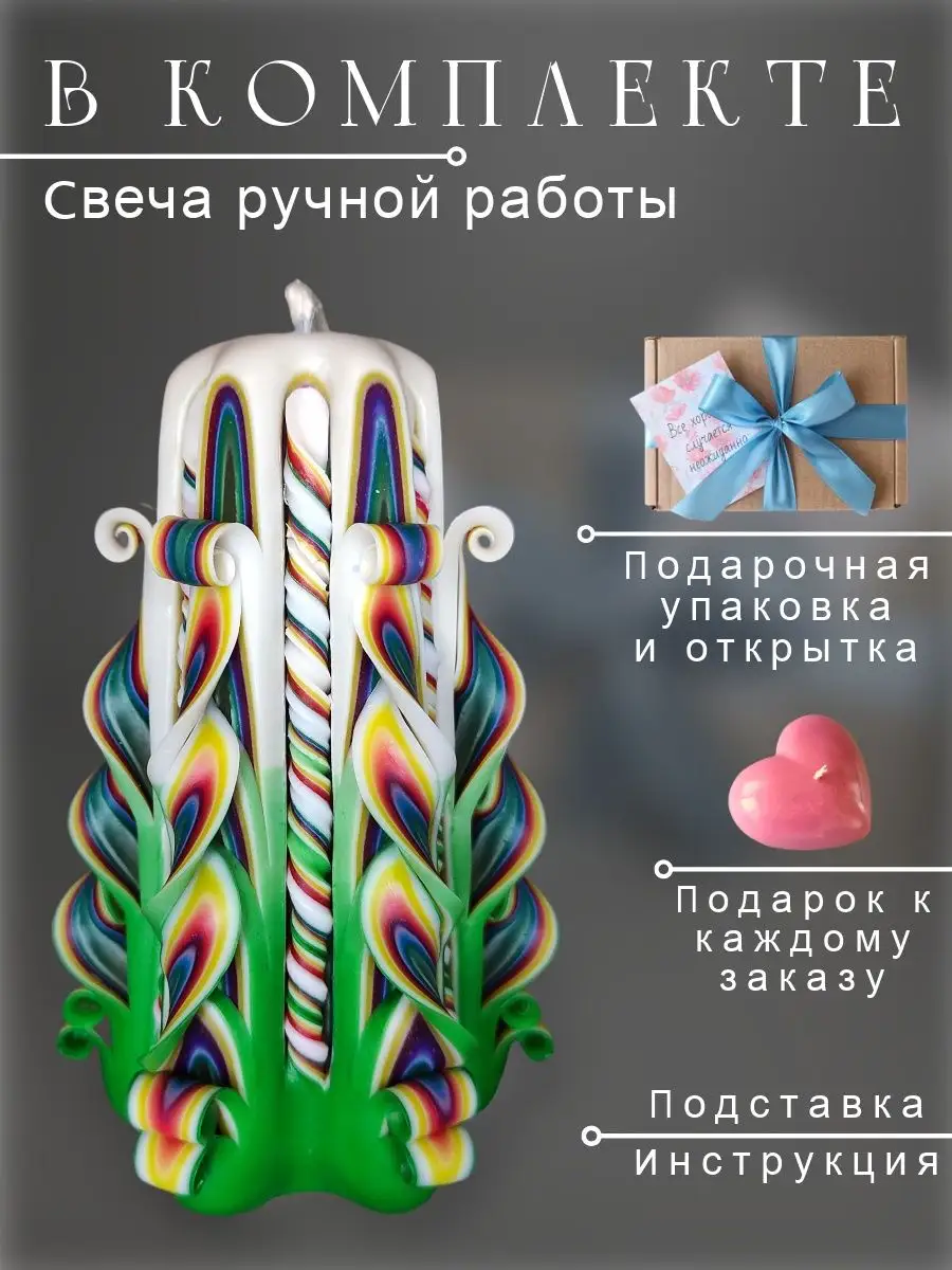 Свеча декоративная новогодняя для дома Fawkes candle 126822507 купить за  940 ₽ в интернет-магазине Wildberries