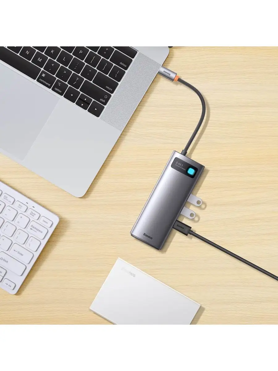 Адаптер переходник typec для ноутбука macbook 8 в 1 USB HUB BASEUS  126874983 купить за 2 291 ₽ в интернет-магазине Wildberries