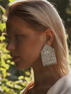 Серьги кисти люстры с камнями Sunshine Bijou 126911430 купить за 1 173 ₽ в интернет-магазине Wildberries