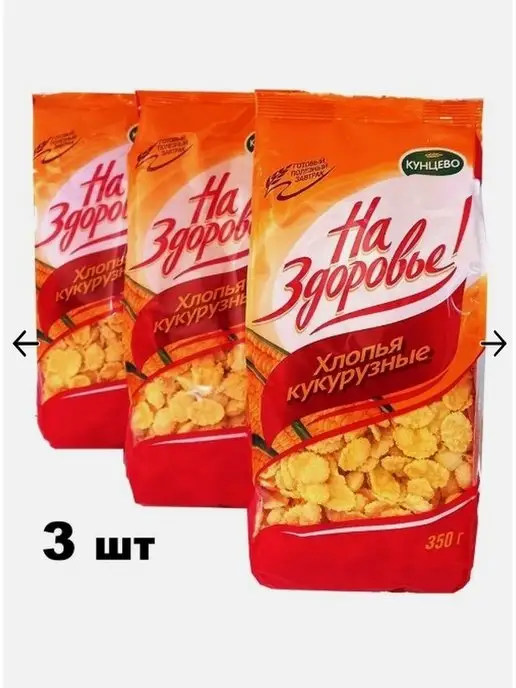 Кунцево Кукурузные хлопья глазированные "На Здоровье!", 3 шт, фото 2