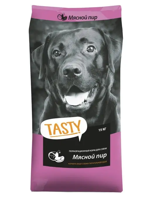 Сухой корм Tasty PETFOOD Пир для собак, взрослые, мясо, 15 кг, фото 2