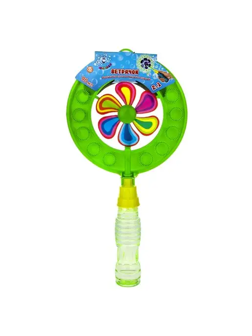 1TOY Мыльные пузыри с вертушкой игрушкой, зеленый, фото 4
