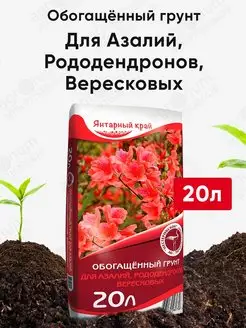 Грунт для рододендронов, обогащённый - 20л Янтарный Край 127854381 купить за 412 ₽ в интернет-магазине Wildberries