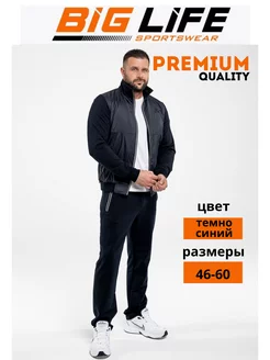 Спортивный костюм мужской на молнии BIG LIFE 127855654 купить за 2 068 ₽ в интернет-магазине Wildberries